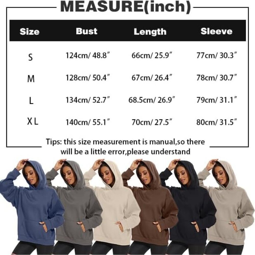 Women Solid Basic Fleece Letter Loose Hoodie Swea… - image 5